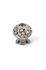 Bouton de meuble boule porcelaine et fleurs noires diamètre 40 mm