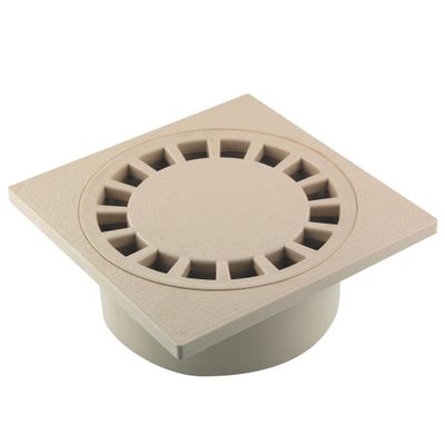 Siphon de cour 150x150mm sortie intégrée Ø40/50/63 sable - FITT