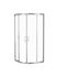 Porte de douche accès d'angle 1/4 de rond alu chromé Barbades 90 x 90 x 190 cm