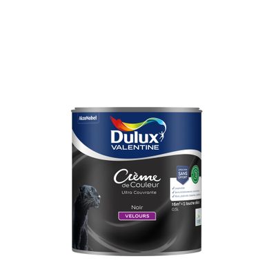 Peinture crème de couleur Noir velours 0,5L - DULUX VALENTINE