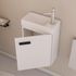 Lave-mains de salle de bains Sweet 41 x 50 x 22 cm MDF blanc + miroir 35 x 44 cm