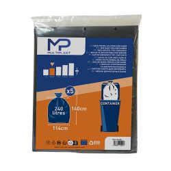 Sac poubelle noir pour container 240 litres par MULTIPLAST