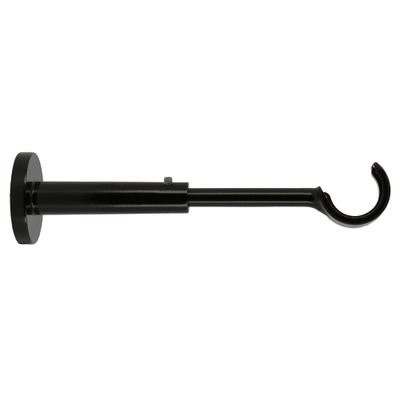 Support ouvert extensible en métal de 180  à 250 mm diam 28 mm Finition Noir brillant - MOBOIS