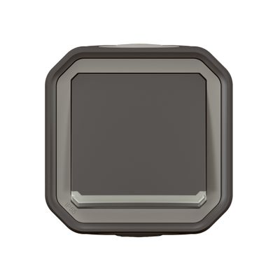 Interrupteur va-et-vient étanche IP55 avec témoin lumineux en saillie Anthracite - Plexo LEGRAND