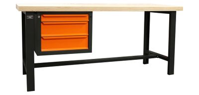 Etabli d'atelier 200x75cm avec 3 tiroirs FISCHER DAREX