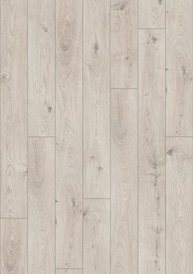 Sol stratifié décor chêne blanc EVEREST ép 12 mm 18,8 x 184,5 cm AC5 paquet de 1,387 m² KRONOTEX