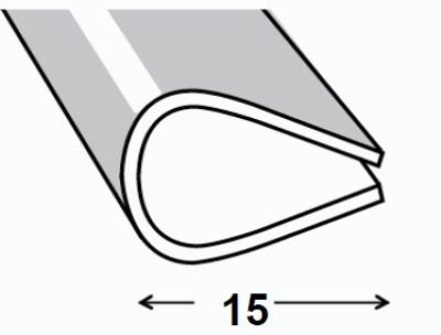 Serre-feuillet PVC blanc 15 mm 1 m CQFD
