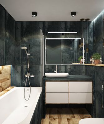 Applique salle de bains LED Calisia noir 60 cm IP44 1000 lumens blanc neutre - TIBELEC