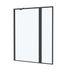 Pare-baignoire avec volet pivotant noir mat Edge 130 x 70+30 cm Edge AURLANE