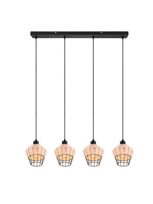 Suspension E27 Borka rotin 4x40W - REALITY