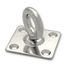 Anneau mobile sur platine carrée 50 x 50 mm acier inox anneau diamètre 19 mm CHAPUIS