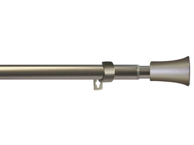 Kit de tringle extensible de 2 à 3.70 m embout Atlanta diam 19 mm Finition nickel brossé - MOBOIS