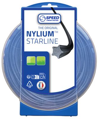 Fil nylon débroussailleuse NYLIUM STARLINE Ø 2 mm longueur 15 m - F1 DISTRIBUTION