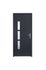 Porte d'entrée monobloc aluminium gris ext/blanc int poussant gauche H.215 x l.90 cm CLOSY
