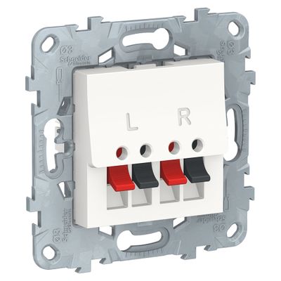 Prise haut-parleurs blanc - Unica SCHNEIDER ELECTRIC