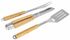 Coffret de 3 accessoires de cuisson pour barbecue avec manche en bambou SOMAGIC