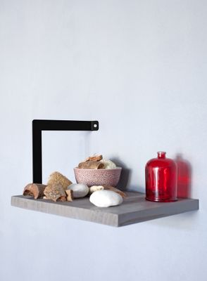 Equerre Parenthèse noire fixation à gauche 150x150 mm CIME