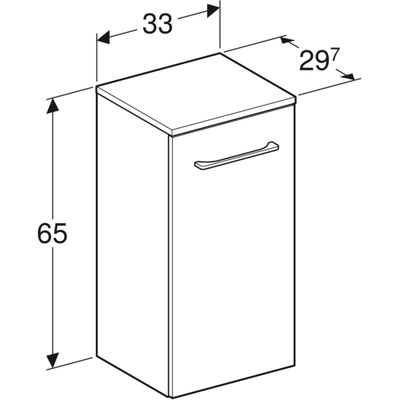 Colonne de salle de bains Selva L33 x H65 x P30 cm panneau de particules chêne - GEBERIT
