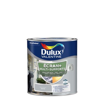 Peinture Ecran+ Multi-supports Dulux Valentine Satin Gris Franc 0,5 L