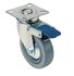 Roulette pivotante à platine avec frein diamètre 50 mm