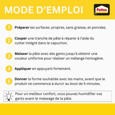 Pâte à réparer 100% colle 64 g PATTEX