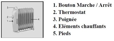 Radiateur électrique mobile bain d'huile Baby Oil 850 W DREXON