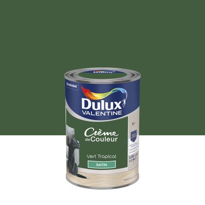 Peinture Crème de Couleur Vert Tropical satin 1,25 L- DULUX VALENTINE