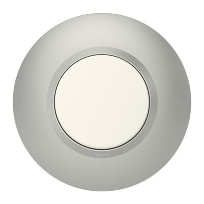 Plaque ronde décorative 1 poste aluminium Dooxie LEGRAND