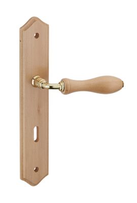 Poignées de porte sur plaques à clé Themis bois brut THIRARD
