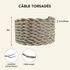Câble électrique tissu torsadé lin 3m - TIBELEC