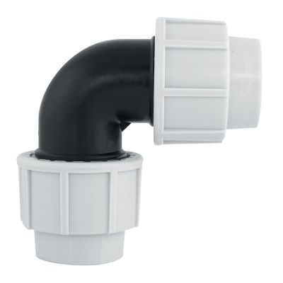 Raccord plastique coude égal pour tubes PE diamètre 25 mm FITT