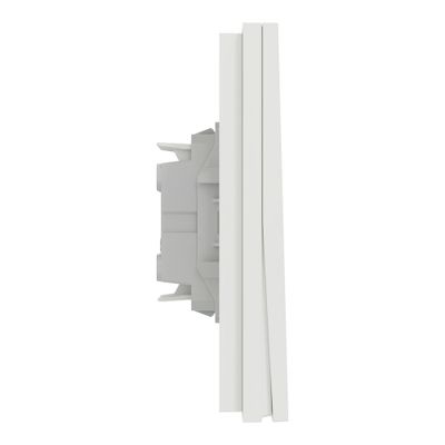 Double interrupteur va-et-vient ou poussoir avec plaque intégrale Odace 2025 blanc - SCHNEIDER ELECTRIC