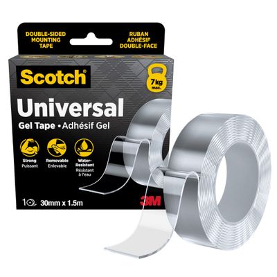 Ruban adhésif double face gel tape 1.5 m x 30 mm - SCOTCH