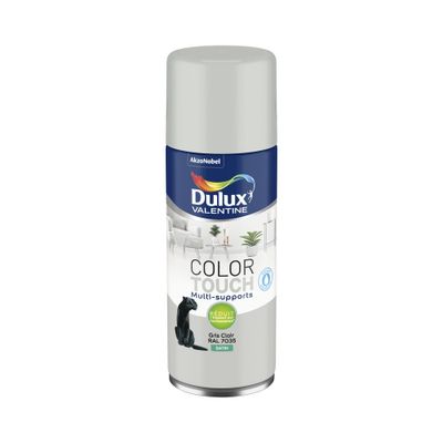 Bombe de peinture Color Touch gris clair RAL 7035 satin 400 mL - DULUX VALENTINE