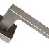 Poignées de porte sur rosaces carrées sans trou Loft nickel mat ALPERTEC