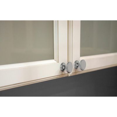 Bouton de meuble rond chromé mat diamètre 33 mm REI