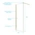 Paroi de douche à l'italienne 80x195 cm profilé or verre transparent 5 mm Essentiel Gold - AURLANE