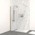 Paroi de douche à l'italienne 120x200 cm profilé or verre transparent 8 mm Parma - AURLANE