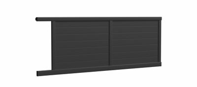 Portail coulissant aluminium LEO l.4,00 x H.1,70 m gris  - PREFALU