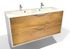 Meuble de salle de bains Frenchart 2 portes 120 x 56 x 47 cm panneau de particules blanc et chêne - CONCILIO