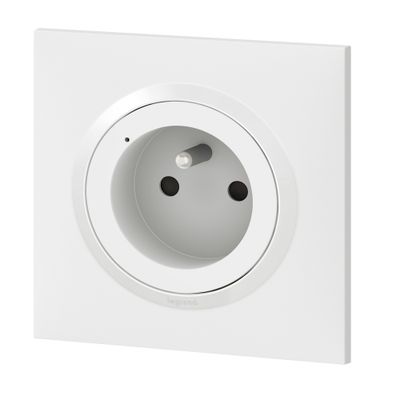 Prises électriques connectées encastrables + plaque Blanc par 3 - Dooxie with Netatmo LEGRAND