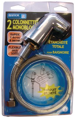 Kit de 2 colonnettes avec flexible pour baignoire