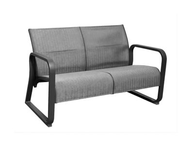 Canapé de jardin QUENZA II aluminium TPEP graphite chevron - PROLOISIRS