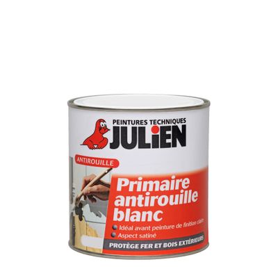 Primaire antirouille Feri'prim blanc satiné 0,5 L - JULIEN