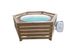 Habillage en bois hexagonal pour spas et piscines gonflables 184 x 184 x 71 cm 3,40 m², Livraison à domicile incluse - HABRITA
