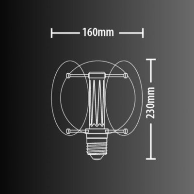 Ampoule LED Vintage à filament E27 4w=180 Lumens blanc chaud XANLITE