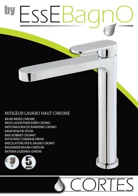 Mitigeur de lavabo Cortes haut chromé Essebagno