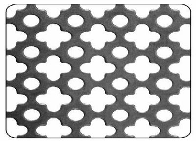 Tôle acier brut perforé trèfle 1000 x 500 mm épaisseur 1 mm CQFD