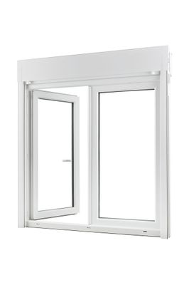 Fenêtre PVC 2 vantaux hauteur 125 x largeur 100cm avec volet roulant intégré