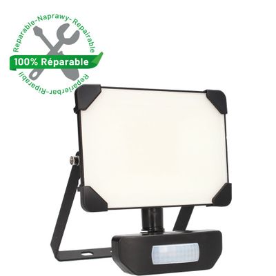 Projecteur extérieur LED détecteur de mouvements Kreon R noir IP65 4100 lumens blanc neutre - ARLUX